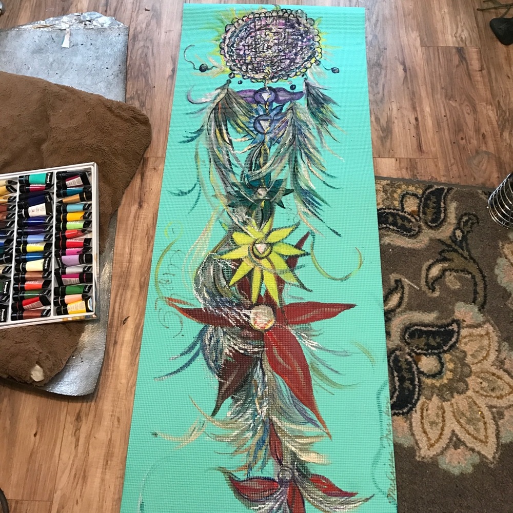 Hand painted Yoga mats